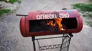Мангал из газового баллона своими руками DIY