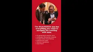 Use the #AAOS2024 Mobile App for AI-powered Recommendations & More