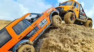 Land Rover and Mercedes Stuck in MUD in RC OFF Road Adventure Vol.2