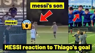 Messi reaction to Thiago Messi's goal in Inter Miami training today