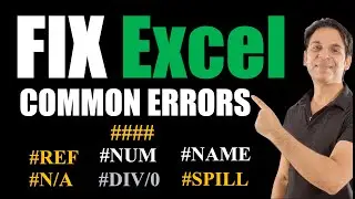 Excel Errors and How To Fix Them / Most Common Excel Errors 