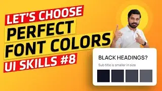font colors in ui designing, text colors in ui design | Learn UI Design #8