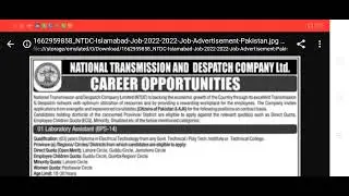 NTS latest Jobs September 2022