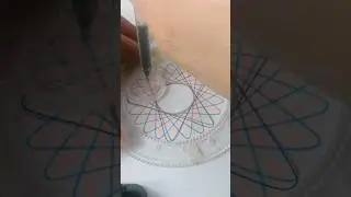 Orange black blue Spirograph Beautiful 