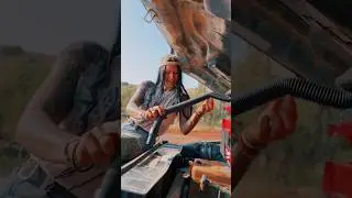 How to change your oil with a vacuum!       (I didn’t get any oil on myself! Just a ton of dirt 😅)