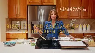 Biscuits and Sausage Gravy with Green Chile
