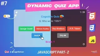 Dynamic Quiz App - JavaScript Logic | Completing the Quiz 🎯 |  HTML , CSS & JavaScript