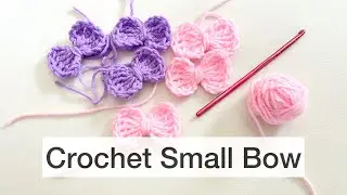 Crochet Small Bow (treble / triple crochet)