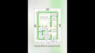 15'X21' house plan(315 square feet)