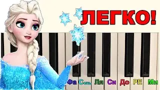Как играть ПРОСТО ❄Вновь за горизонт (ХОЛОДНОЕ СЕРДЦЕ-2) на пианино