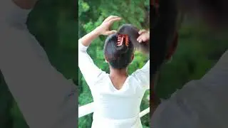Daily wear hairstyle #hairstyle #hairstyles #hairbun #clawclip #clutcher #longhair #1millions