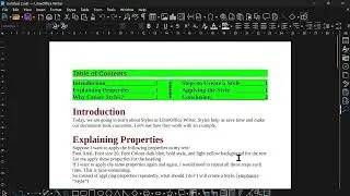 How to Change the ToC Background Color in LibreOffice Writer