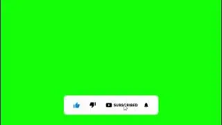 Green screen suscribe button animation for YouTube 