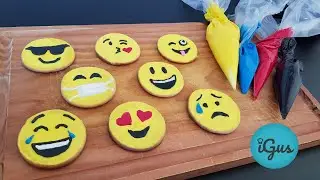Como fazer COOKIE EMOJI (Receita deliciosa e divertida) - iGus Receitas