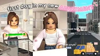 first day in my NEW apartment 📦 boxes arrive, grocery shopping & tour : ep.3