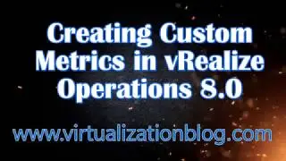 Creating Custom Metric Configuration in vROPS 8.0