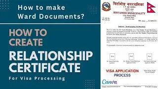 How to make Ward Documents: Relationship Certificate & Birth Verification Certificate?