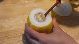 여름디저트 참외라떼 만들기🥤