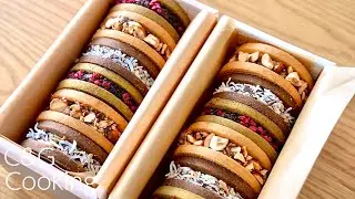 THREE KINDS OF GANACHE SANDWICH COOKIES! | Baking ASMR
