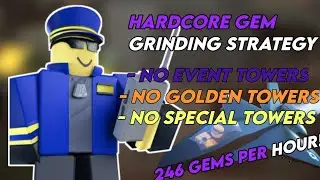 *NEW* HARDCORE GEM GRINDING STRATEGY BETTER REVAMPED! - Tower Defense Simulator (ROBLOX)