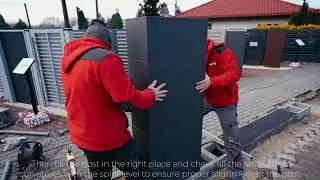 Instrukcja montażu słupa z bloczków ogrodzeniowych + doniczka