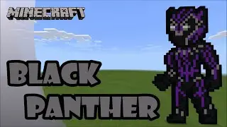 Minecraft | How to build Black Panther (Rest in Power Chadwick Boseman) | Pixel Art Tutorial