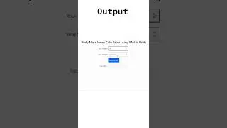 BMI Calculations using Javascript