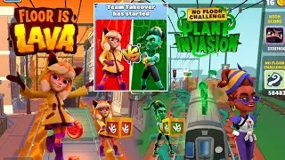 Subway surfers team takeover Floor is LAVA vs team takeover plant invasion