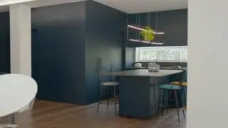 TM Italia | Made to Measure | Rua | Corner kitchen with central island and boiserie with doors