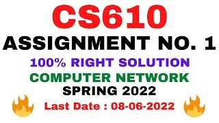 CS610 ASSIGNMENT NO. 1 SPRING 2022 || 100% RIGHT SOLUTION || COMPUTER NETWORK || BY VuTech