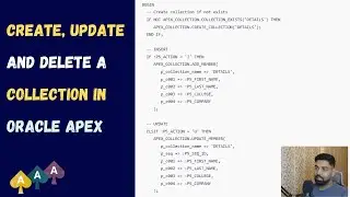 Create Collection in oracle apex || Update collection  in oracle apex || Delete collection