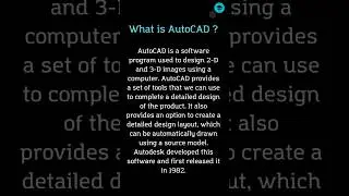 What is AutoCAD? #autocad #autodesk #mechanicalengineering #designthinking #innovation #interview