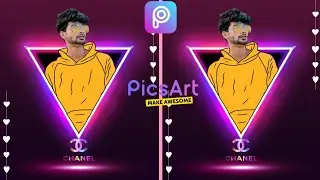 PicsArt Triangle Pop Out Effect|3D Cartoon Effect|Cartoon Portrait Characters|Triangle Background