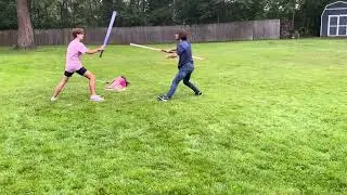 Lightsaber duel for family talent show