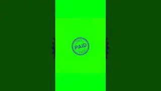 Paid Rubber Stamp On Green Screen Animation Video | Chroma Key 