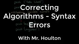 2.1.2 Algorithms - Common Syntax Errors - Revise GCSE Computer Science