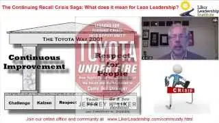 Toyota Recall Crisis -2014-What it means for Lean Leadership? Jeffrey K. Liker