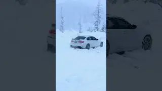 BMW 340i in snow