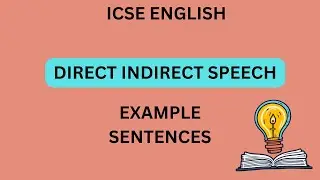 Direct and Indirect speech example sentences| Direct Indirect sentences