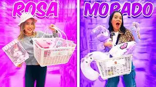 10 COMPRAS ROSAS VS 10 MORADAS ¿Quién Gana? | AnaNANA TOYS