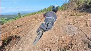 Insta360 X5 3rd person angle on MTB trails.