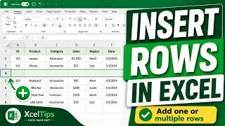 How to Insert Rows in Excel - Add One or Multiple Rows