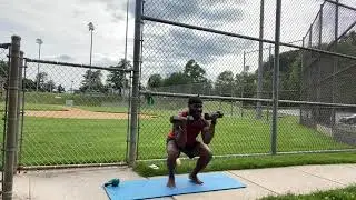 Squat to Curl to Press