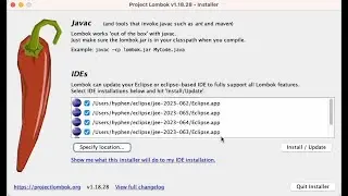 Add lombok in sts or eclipse on M1 and M2