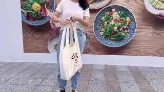 Canvas Tote Bag, Reusable Grocery Bags With Inner Pocket, Large Capacity Shopping Tote Bag