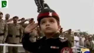 Pakistani Little Solider Abdullah || Wagha Border Amazing Prade
