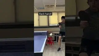 Back hand around the net! #pingpong