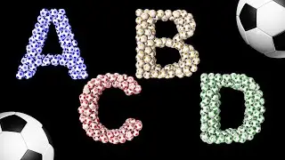 Fun Coloured Soccer Balls ABC Alphabet Song | Learn Letters for Kids