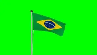Brazil COUNTRY FLAG ANIMATED GREEN SCREEN EFFECT BACKGROUND VIDEO
