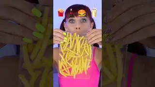 ASMR Jelly Burger, Soda Drink, Fries Mukbang #shorts
